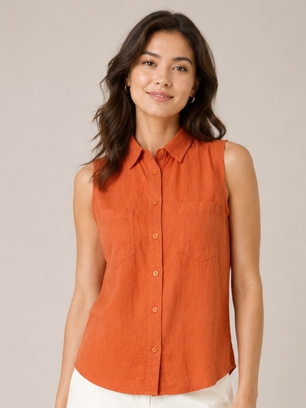 Patagonia Women's Sleeveless Shirt - Orange